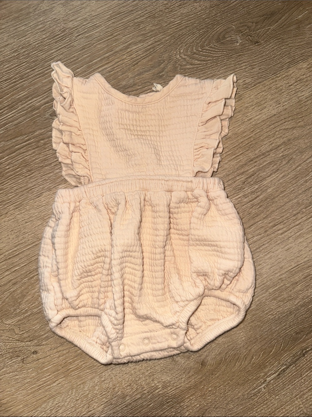 Quincy Mae light pink bubble romper